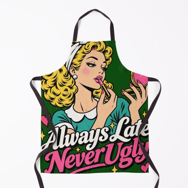 Item preview, Always Late Never Ugly Vintage Comic Pop Art Makeup Girl Design designed and sold by CaChimShop.