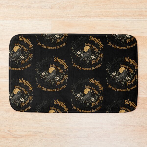 Item preview, Blackbird Singing Broken Wings Learn To Fly Vintage Nature Design designed and sold by CaChimShop.