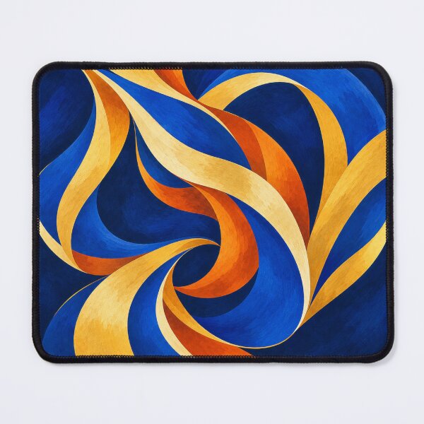 Item preview, Flowing Blue Gold Orange Ribbons designed and sold by Qenlo.