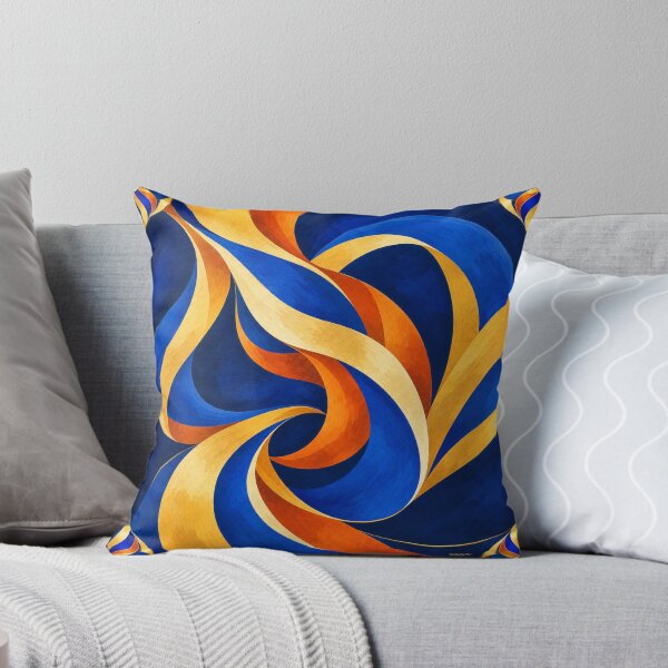 Item preview, Flowing Blue Gold Orange Ribbons designed and sold by Qenlo.