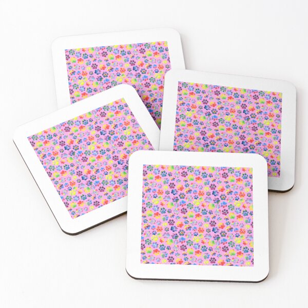 Item preview, Pink And Rainbow Pawprint Pattern designed and sold by Madrigalleryp.