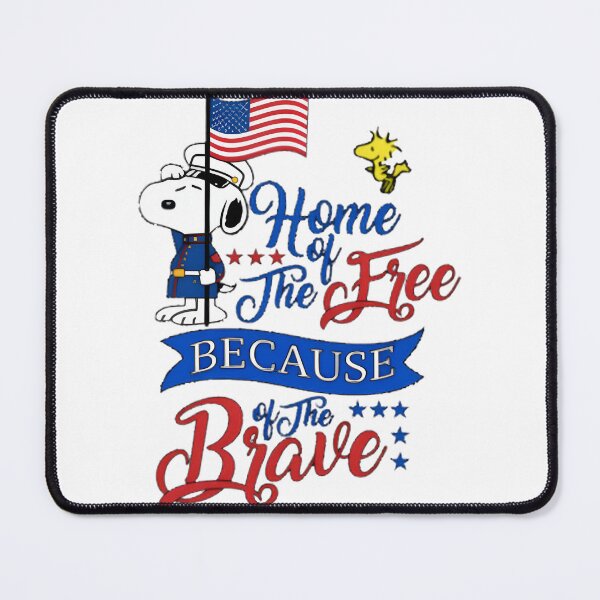 Item preview, Snoopy Home of the Free Because of the Brave Patriotic Design designed and sold by clockneck.