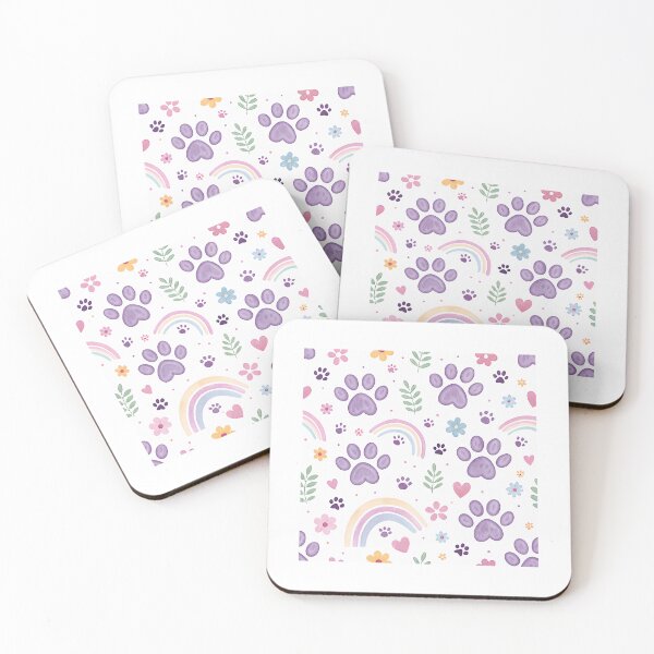 Item preview, Purple Dog Paws Pattern designed and sold by Madrigalleryp.