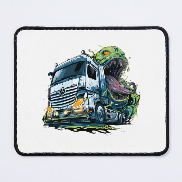 Item preview, Classic and Modern Mercedes Benz Trucks Illustration Design designed and sold by DreamVibeTees.