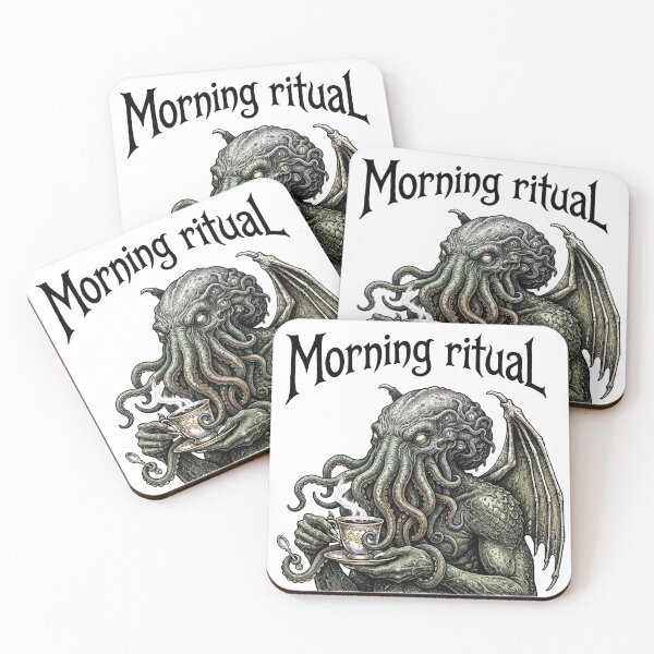 Item preview, Morning Ritual Cthulhu Coffee Cosmic Horror designed and sold by Kotiachyi Art House.