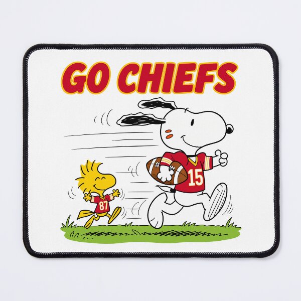 Item preview, Snoopy & Woodstock Kansas City Chiefs Football Retro F366 designed and sold by GLUVY-THEME.