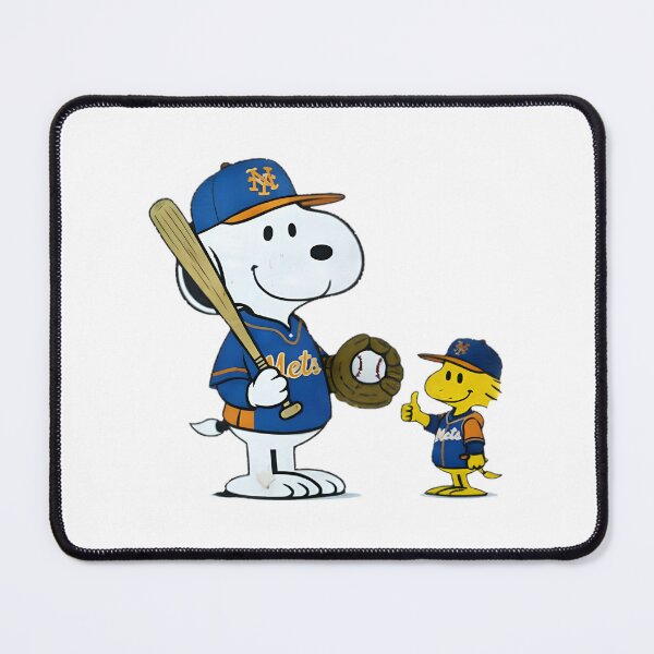 Item preview, Vintage New York Mets Inspired Baseball Design Featuring Snoopy and Woodstock designed and sold by clockneck.