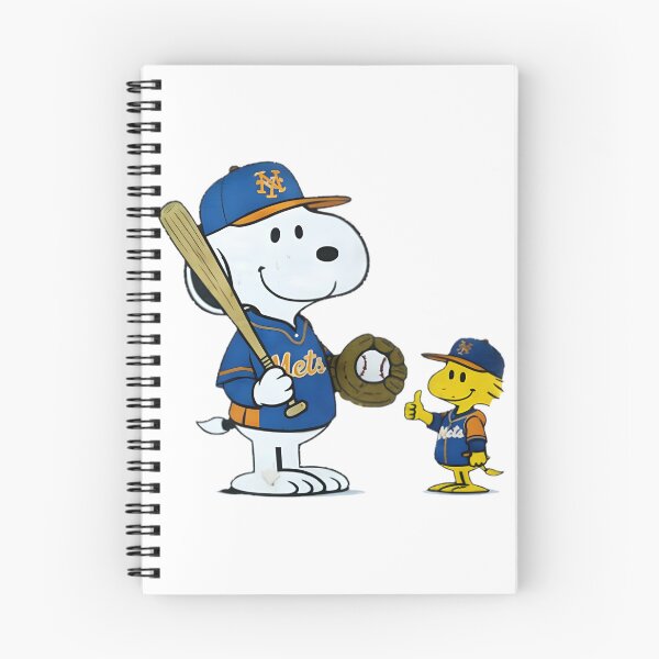 Item preview, Vintage New York Mets Inspired Baseball Design Featuring Snoopy and Woodstock designed and sold by clockneck.