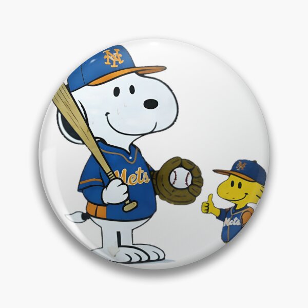 Item preview, Vintage New York Mets Inspired Baseball Design Featuring Snoopy and Woodstock designed and sold by clockneck.