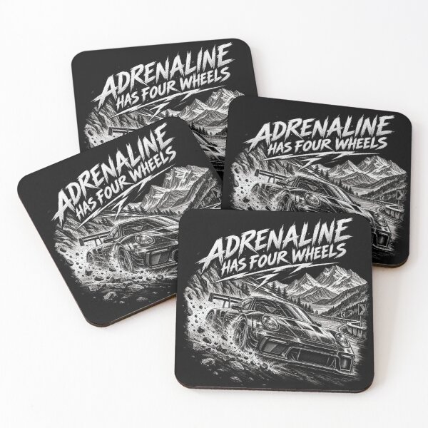Item preview, Adrenaline Has Four Wheels Sports Car Racing Enthusiast designed and sold by CrazySzoopWorld.
