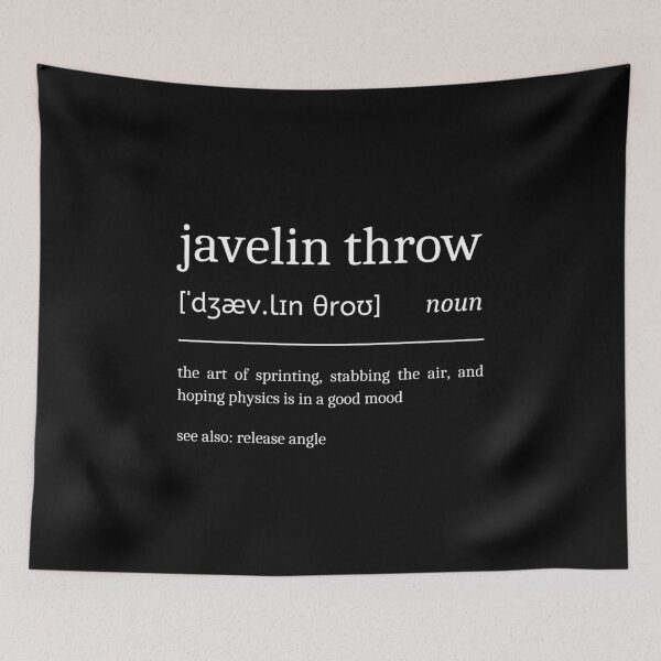 Item preview, Javelin Throw Definition Funny Javelin Thrower designed and sold by StrideSuccess.