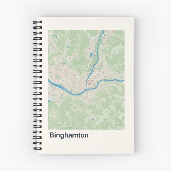 Aperçu de l'œuvre Carte minimaliste de Binghamton créée et vendue par MapsNerd.