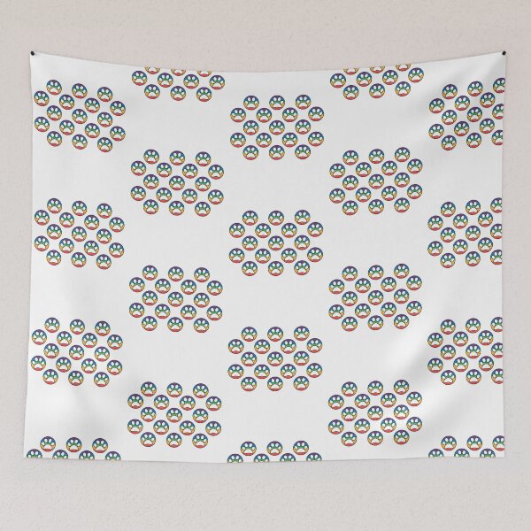 Item preview, Rainbow Bridge Pet Loss Pride Dog Cat Paw Seamless Repeat Pattern Print designed and sold by Madrigalleryp.