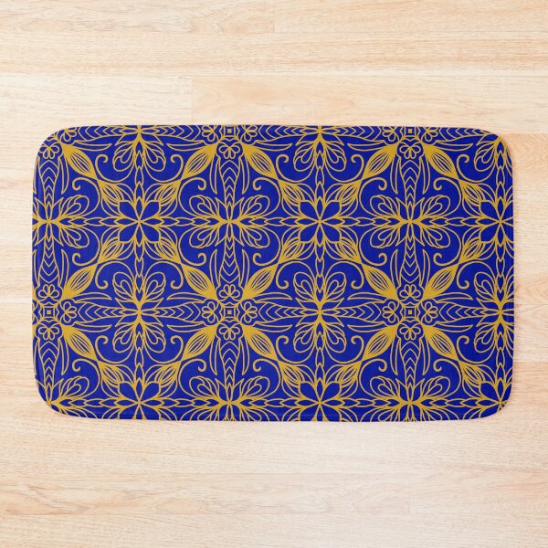 Item preview, Luxury blue and gold seamless pattern background, ornamental royal floral mandala texture for wallpaper, ceramic tile, fabric print, or luxury packaging designed and sold by Catfish013.