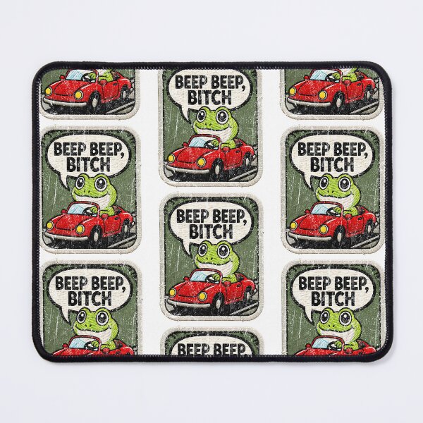Item preview, Beep Beep Vintage Embroidered Patch Frog Driving Convertible Car Design designed and sold by GiftsProShop.