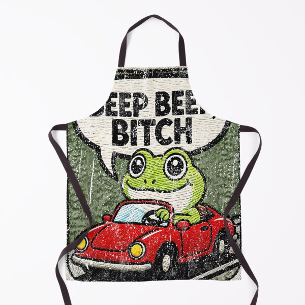 Item preview, Beep Beep Vintage Embroidered Patch Frog Driving Convertible Car Design designed and sold by GiftsProShop.