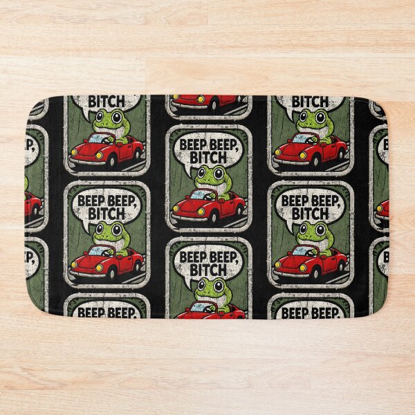 Item preview, Beep Beep Vintage Embroidered Patch Frog Driving Convertible Car Design designed and sold by GiftsProShop.