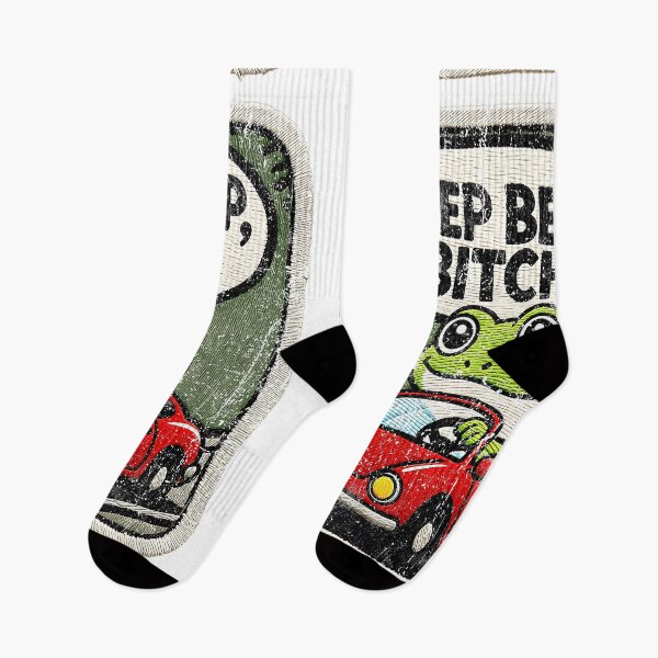 Item preview, Beep Beep Vintage Embroidered Patch Frog Driving Convertible Car Design designed and sold by GiftsProShop.
