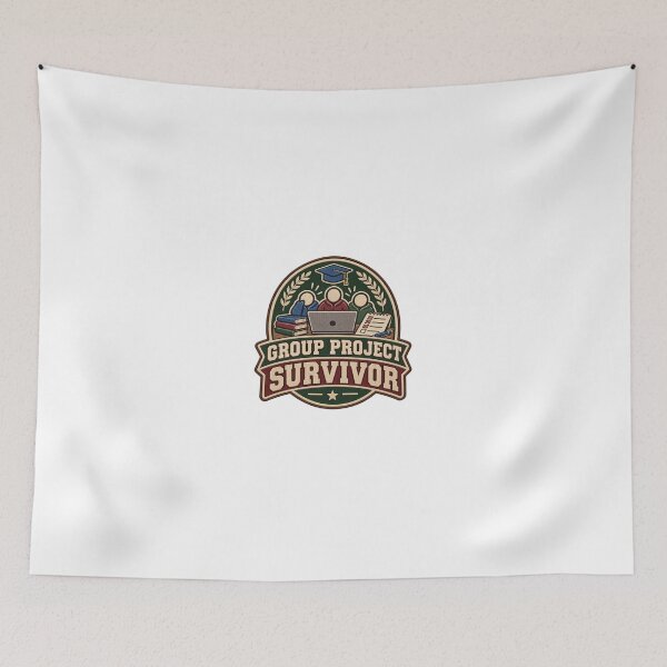 Item preview, Group Project Survivor – Funny College Student Vintage Patch designed and sold by Print-Mingle01.