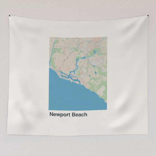 Item preview, Newport Beach Minimalistic Map Art designed and sold by MapsNerd.