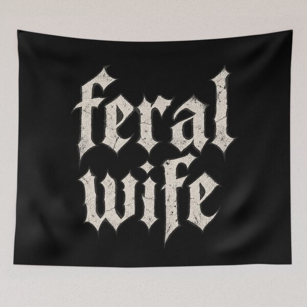 Item preview, Feral Wife Blackletter Metal Grunge Typography Feral Grunge designed and sold by Yellowriversss.