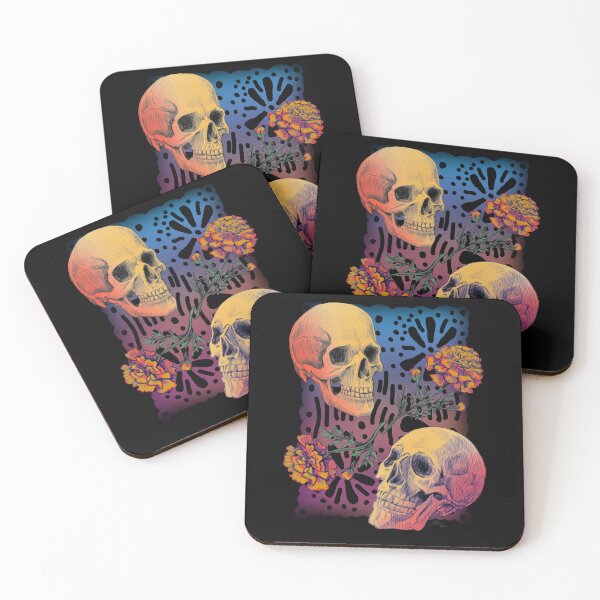 Item preview, Día de los Muertos Colorful Skulls – Calaveras Design designed and sold by Konopikyu.
