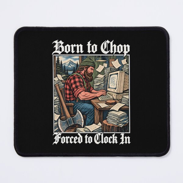 Item preview, Born To Chop Forced To Clock In - Workaholic Lumberjack designed and sold by Tomtomatos.