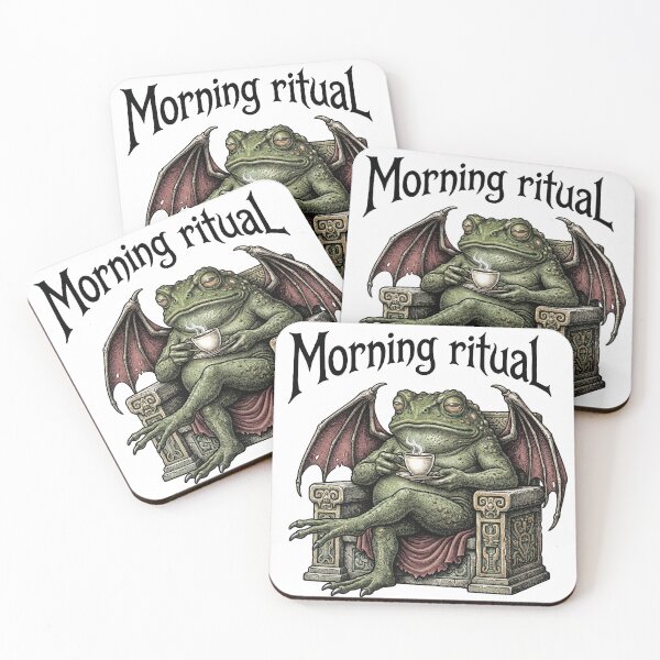 Item preview, Tsathoggua Frog Morning Ritual Coffee Cosmic Horror designed and sold by Kotiachyi Art House.