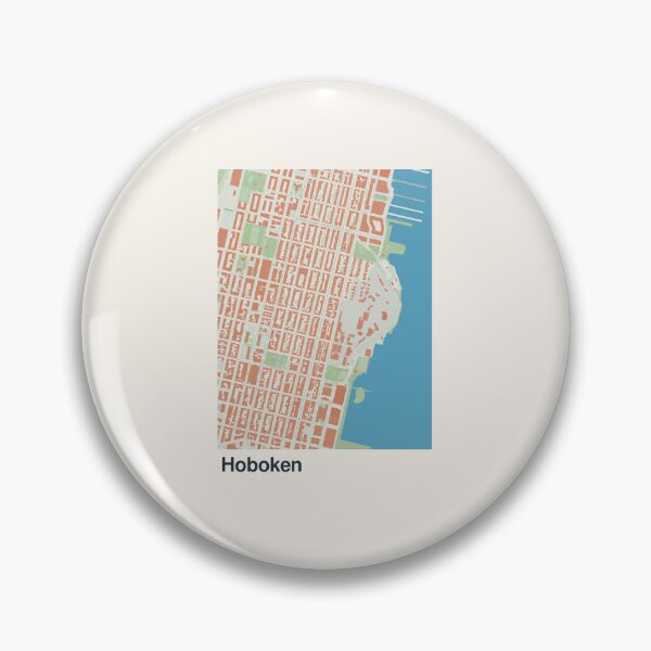 Artikelvorschau, Hoboken minimalistische Kartenkunst entworfen und verkauft von MapsNerd.