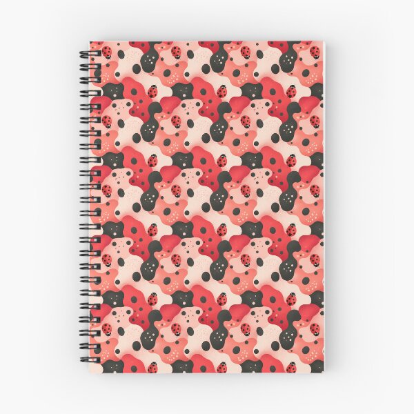 Item preview, Ladybird Soft‑Spot Camo – Seamless Cherry‑Red & Blush Pattern designed and sold by The Digital Compass.