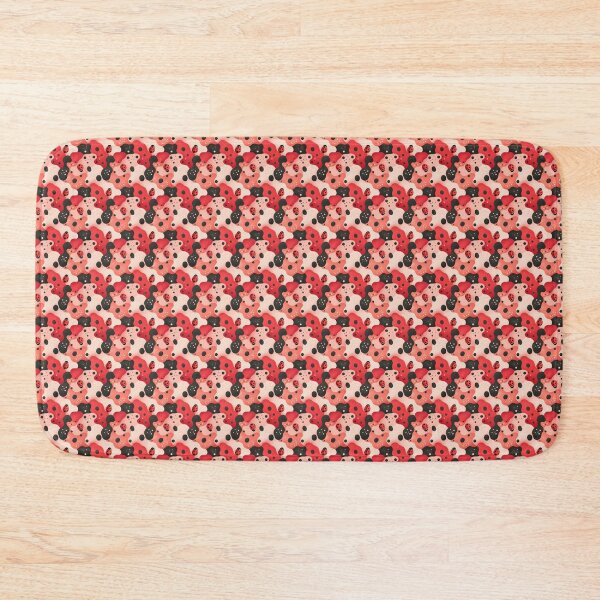 Item preview, Ladybird Soft‑Spot Camo – Seamless Cherry‑Red & Blush Pattern designed and sold by The Digital Compass.