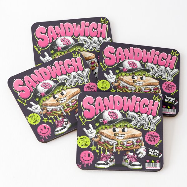 Item preview, Cool Y2K Sandwich Day Streetwear Food Character designed and sold by CloudyCatArt.