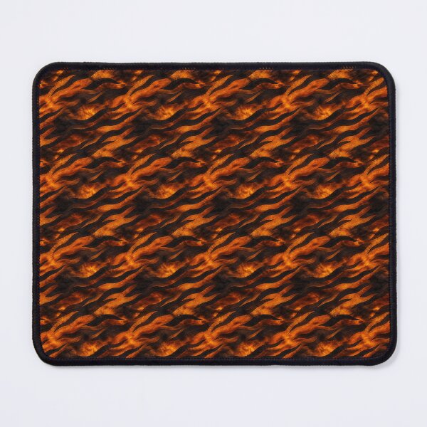 Item preview, Tiger‑Stripe Ember Camo – Fiery Seamless Pattern designed and sold by The Digital Compass.