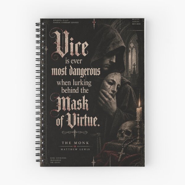 Item preview, The Monk – Mask of Virtue | Dark Gothic Literature & Victorian Typography designed and sold by MetaModel Editions.