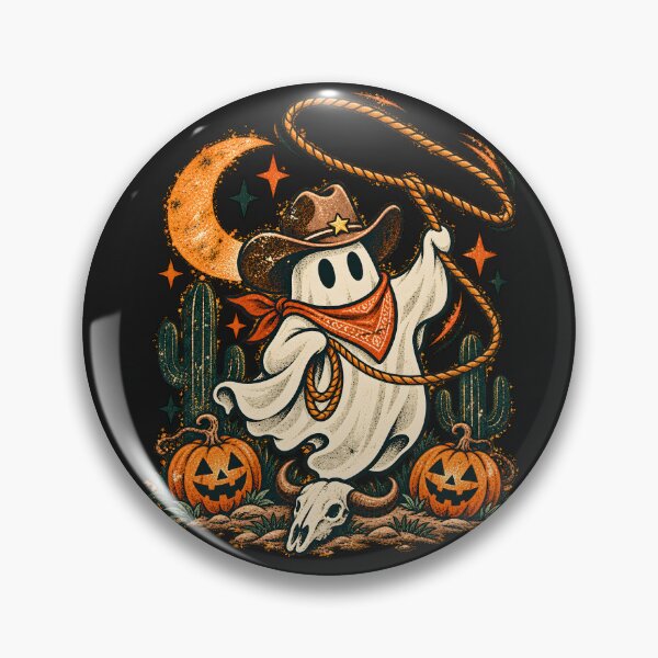 Item preview, Retro Cowboy Ghost Halloween – Spooky Western Rodeo designed and sold by Laugh & Rewind .