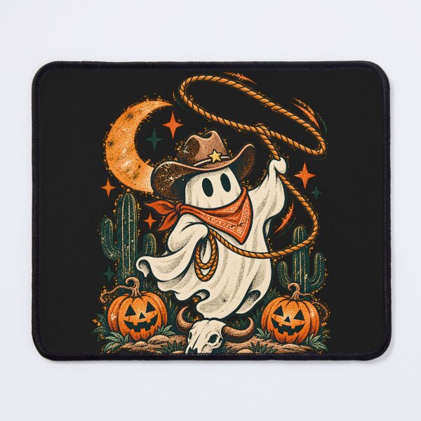 Item preview, Retro Cowboy Ghost Halloween – Spooky Western Rodeo designed and sold by Laugh & Rewind .