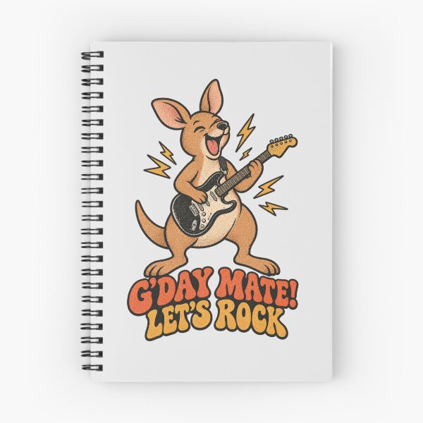 Item preview, G'day Mate Let's Rock Kangaroo Guitar Aussie Slag Funny designed and sold by Yellowriversss.