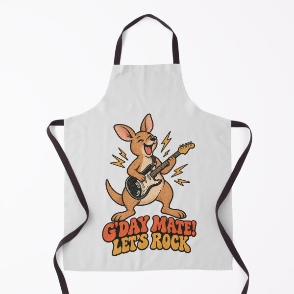 Item preview, G'day Mate Let's Rock Kangaroo Guitar Aussie Slag Funny designed and sold by Yellowriversss.