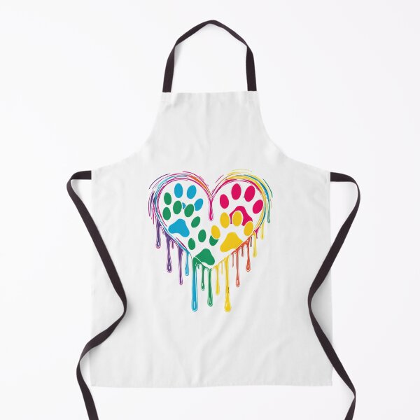 Item preview, Rainbow Dog Paw Heart Colorful Art For Pet Lovers designed and sold by Madrigalleryp.