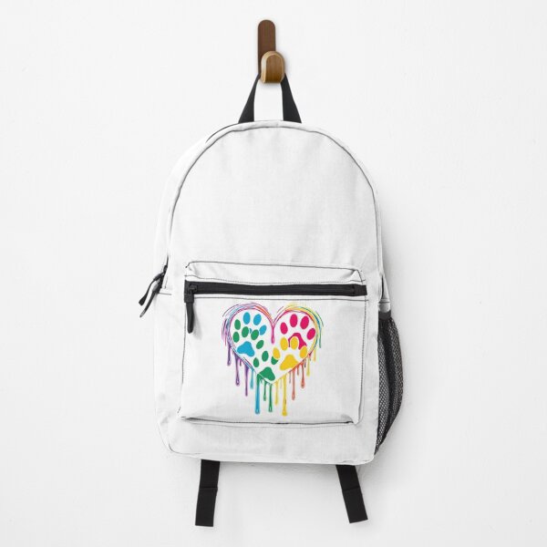 Item preview, Rainbow Dog Paw Heart Colorful Art For Pet Lovers designed and sold by Madrigalleryp.