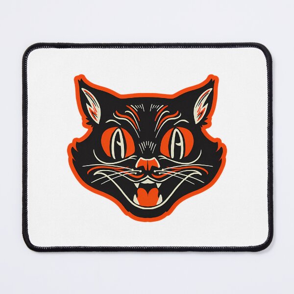 Item preview, Ctkr Studio Retro Style Vintage Inspired Halloween Angry Black Cat Growling Face designed and sold by FerrisBuiltd.