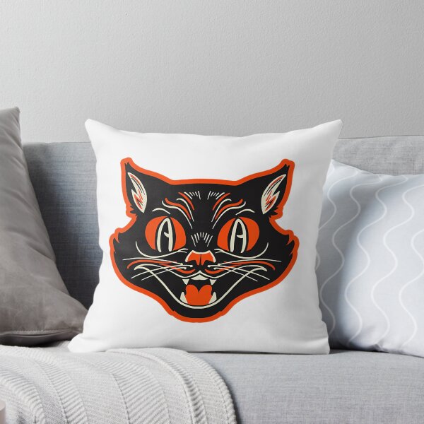 Item preview, Ctkr Studio Retro Style Vintage Inspired Halloween Angry Black Cat Growling Face designed and sold by FerrisBuiltd.