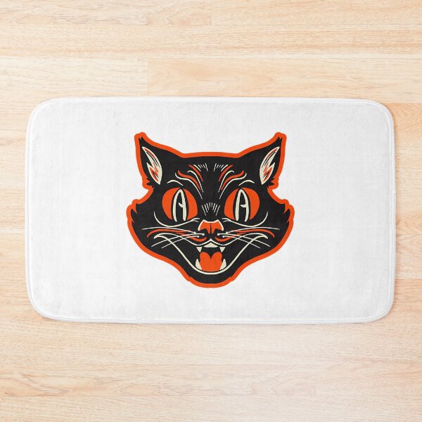 Item preview, Ctkr Studio Retro Style Vintage Inspired Halloween Angry Black Cat Growling Face designed and sold by FerrisBuiltd.