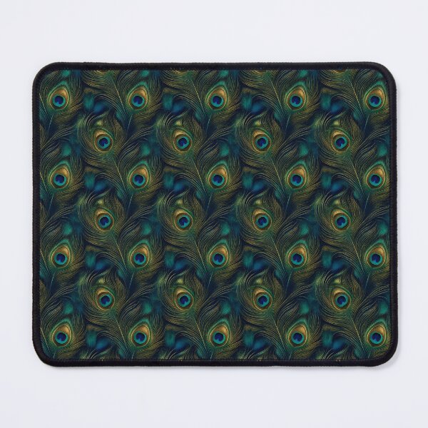 Item preview, Male Peacock Feather Iridescent Camo – Seamless Sapphire & Emerald Pattern designed and sold by The Digital Compass.