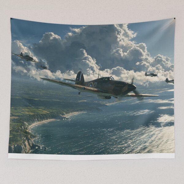 Item preview, Hurricanes Above The White Cliffs designed and sold by Skyframe Aviation.