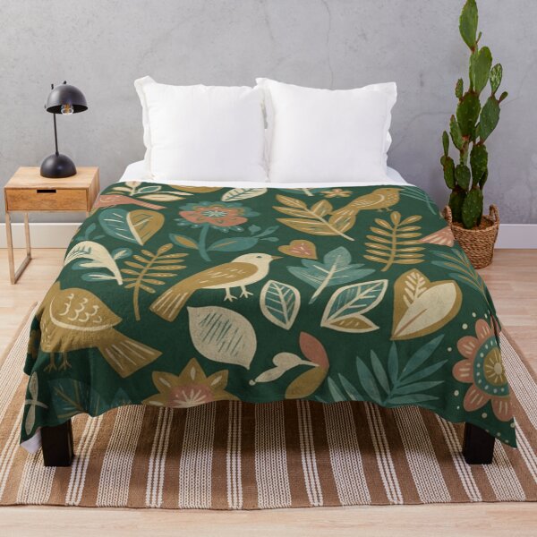 Item preview, Vintage Folk Birds and Florals Pattern designed and sold by SassyArtistry.