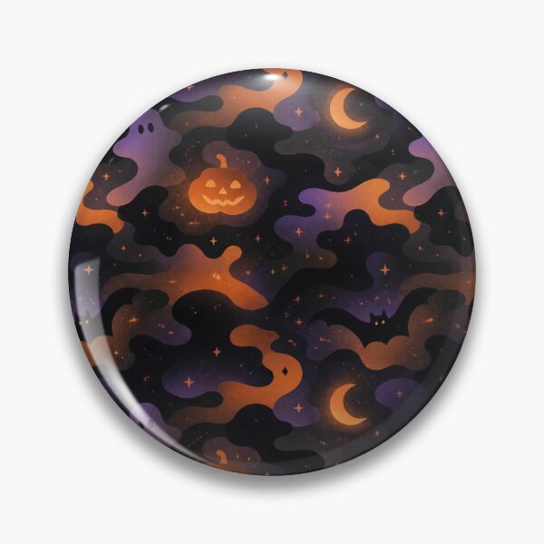 Item preview, Halloween Nightfall Camo – Seamless Pumpkin‑Orange & Midnight‑Black Pattern designed and sold by The Digital Compass.