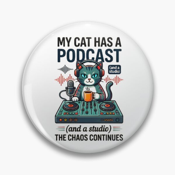 Item preview, My Cat Has A Podcast DJ Studio Music Cat designed and sold by Pyt27.