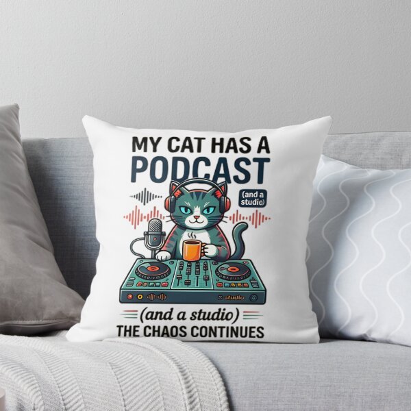 Item preview, My Cat Has A Podcast DJ Studio Music Cat designed and sold by Pyt27.