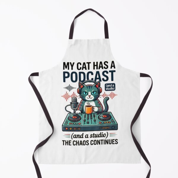 Item preview, My Cat Has A Podcast DJ Studio Music Cat designed and sold by Pyt27.